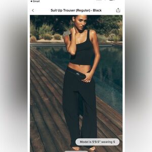 ALO Yoga Black Suit Up Trousers